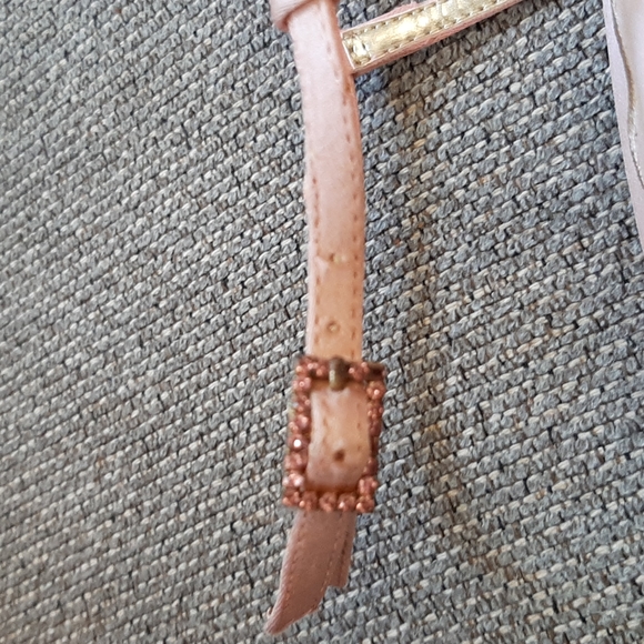 NIB Women's Light Pink Nina High Heel, Open Toe Dress Shoes, Rhinestones, Sz 7.5 - Picture 6 of 8